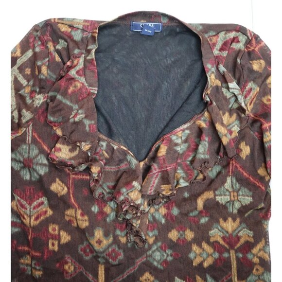 Ralph Lauren Southwest Aztec Print Blouse - Picture 2 of 4